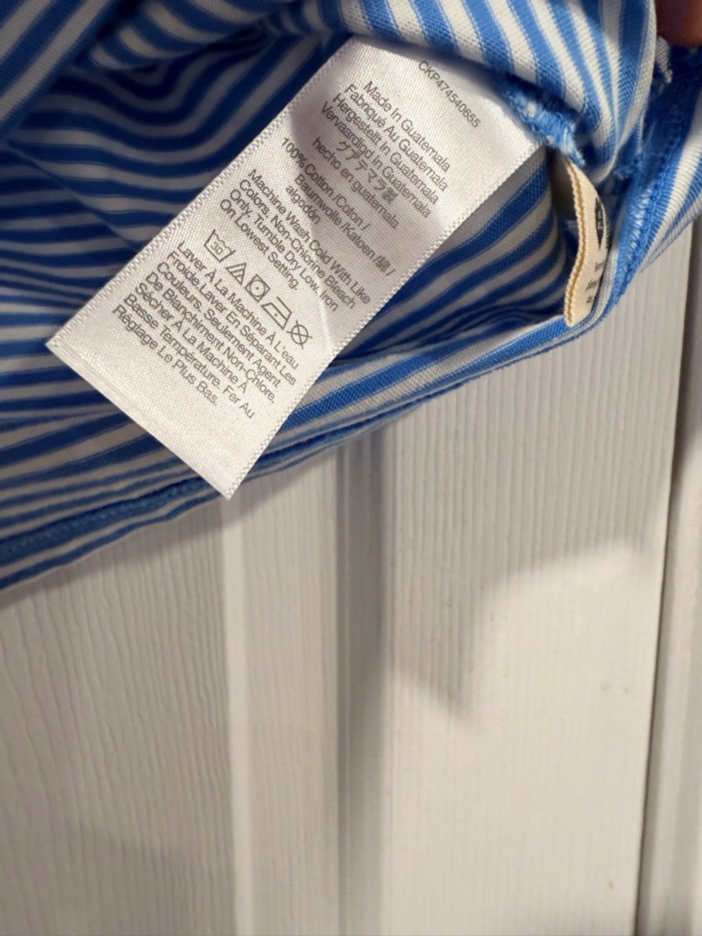 Madewell Blue and White Striped Muscle Tee - Picture 3 of 9